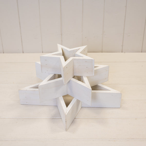 Set of Three Wooden Stars