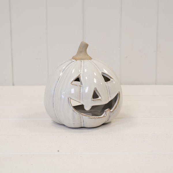 Stone glazed ceramic Pumpkin Tealight