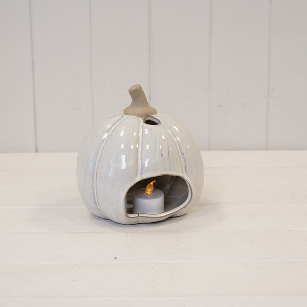 Stone glazed ceramic Pumpkin Tealight