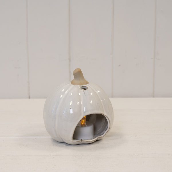 Stone glazed ceramic Pumpkin Tealight