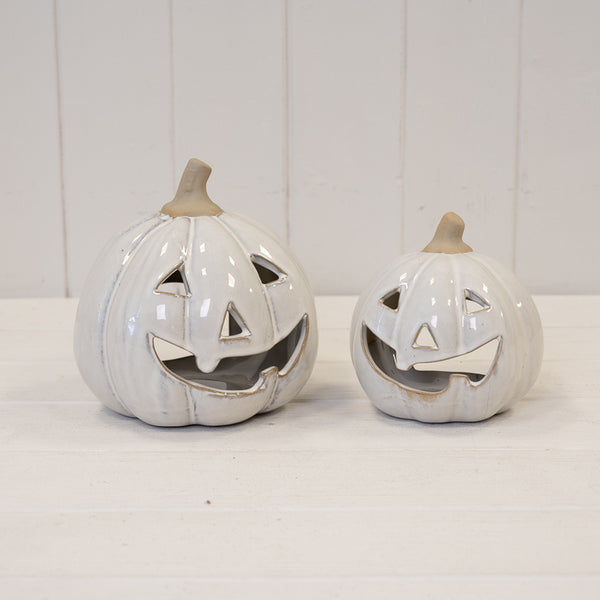 Stone glazed ceramic Pumpkin Tealight