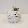 Small LED Pumpkin with Open Flower Detail