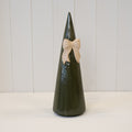 Large Forest Green Striped Tree with Bow Detail