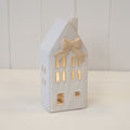 Medium Ceramic LED House with Bow Details