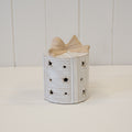 Large Ceramic LED Present with Bow Topper