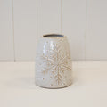 Short Frosted Snowflake Vase