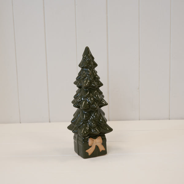 Ceramic Green Christmas Tree on Box