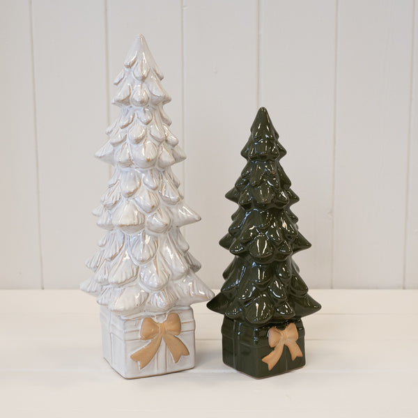 Ceramic Green Christmas Tree on Box