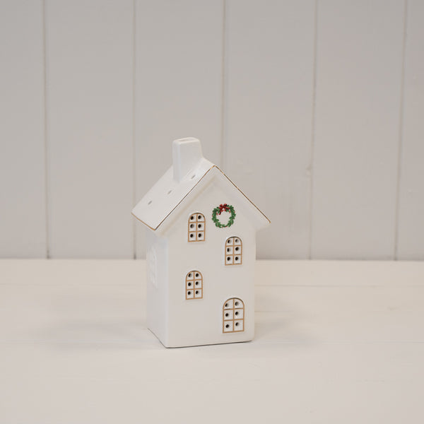 LED White House with Wreath