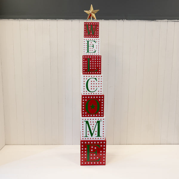 Metal Stacking Welcome Sign