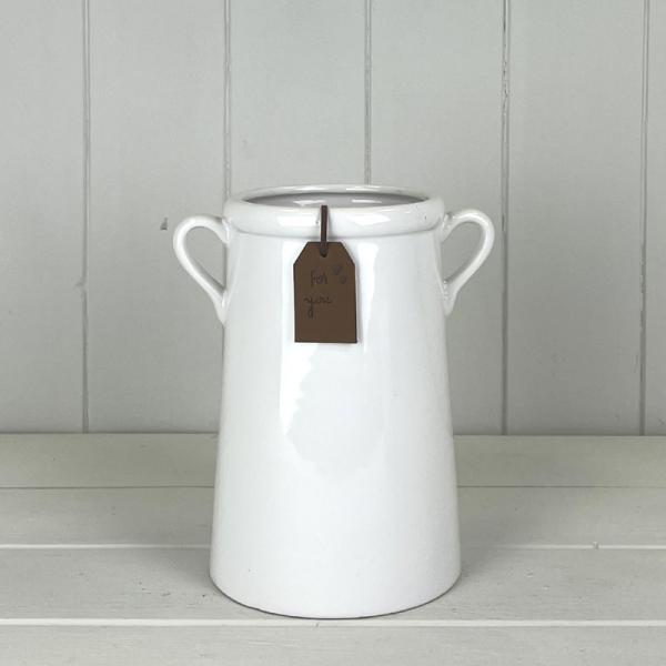 White "For You" Vase