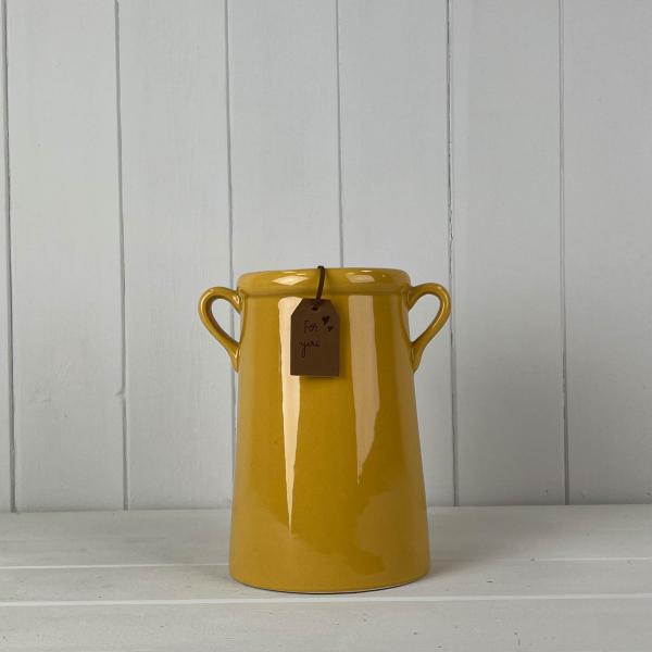 Burnt Yellow "For You" Vase