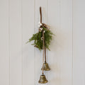Hanging Bells with Greenery and White Berries