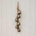 Metal Gold 6 Cowbell Hanging Garland