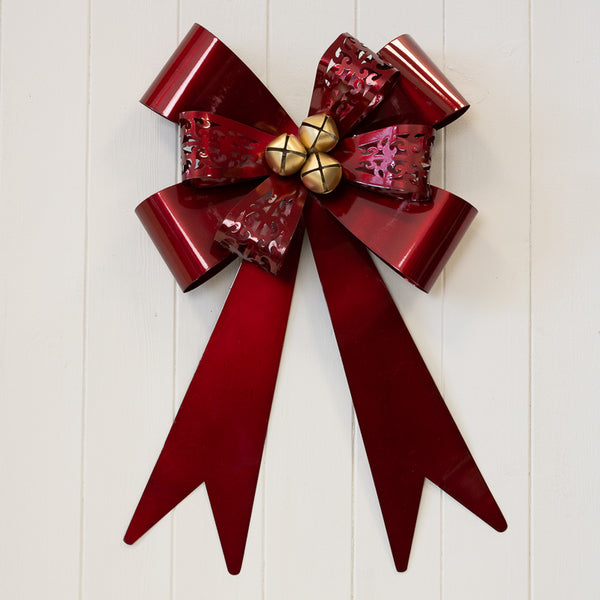 Glossy Red Metal Bow