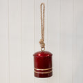 Glossy Red Metal Cowbell on Hanger
